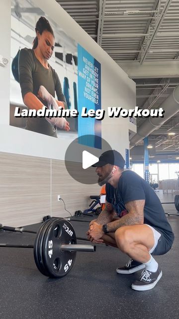 Land Mine Leg Workout, Landmine Leg Workout, Landmine Leg Exercises, Landmine Squats, Landmine Squat, Landmine Workout, Lunges Workout, Cossack Squat, Landmine Exercises