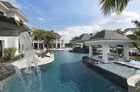 Elegant Pools, Modern Home Architecture, Waterfront Mansion, Houses Mansions, American Mansions, Delray Beach Florida, Stone Creek, Amazing Homes, Dream Mansion