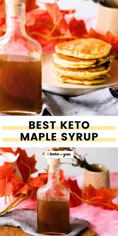 Keto Maple Syrup Keto Maple Syrup Recipe, Carnivore Syrup, Keto Syrup Recipe, Keto Maple Syrup, Keto Syrup, Maple Syrup Recipe, Keto Sauce, Keto Brunch, Maple Syrup Recipes