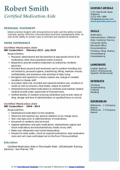 Certified Medication Aide Resume Samples | QwikResume Art Teacher Resume, Medication Aide, Dental Receptionist, Recruiter Resume, Teacher Resume Examples, Resume Pdf, Sample Resume Templates, Physical Education Teacher, Resume Objective