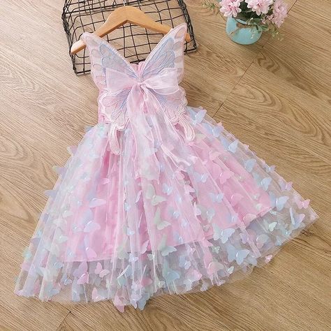 Party Gown Dress, Butterfly Fairy, Butterfly Birthday, Tulle Gown, Butterfly Dress, Smocked Dress, Fairy Dress, Polyester Dress