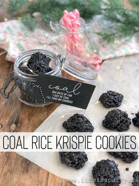 Rice Krispie Cookies, Edible Eyes, Hot Chocolate Fudge, Life Is A Party, Black Food Coloring, Slow Cooker Desserts, Free Printable Gifts, Crushed Oreos, Free Printable Gift Tags