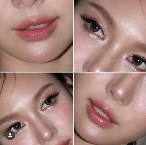 Pink Tone Makeup Looks, Cute Makeup Looks Aesthetic Pink, Pink Natural Makeup Looks, Pink Mascara Looks, Light Pink Prom Makeup, Inguene Makeup, Formal Makeup Ideas, Sweet Makeup Look, Soft Pink Makeup