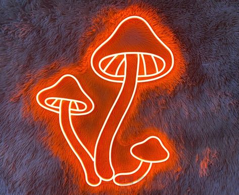 Mushroom Led Sign, Mushroom Led Sign, Wall Decor, Bar Neon Sig, Custom Neon Sign, Restaurant Led Sign, Best Gifts, Mushroom Led Signs Mushroom Neon Sign Let us light up your life with quality LED neon signs for home, business, weddings, events, & more. Take a business logo, song lyrics, a kid's name, or even the shape of your dog, & neon-ify it! We are helping make art accessible with easy-to-design, stylish neon lights. Get creative and design your own neon sign. Your name, motto you live by, y Neon Sign Painting, Earth Room, Led Sign Wall, Sign Restaurant, Lights Wall, Sign Wall Decor, Mushroom Decor, Led Sign, Custom Neon