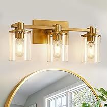 Brass Bathroom Lighting, Bathroom Lights Over Mirror, Farmhouse Wall Lighting, Brass Vanity Light, Black Vanity Light, Light Fixtures Bathroom Vanity, Vanity Light Fixtures, Bathroom Vanity Light, Bathroom Light