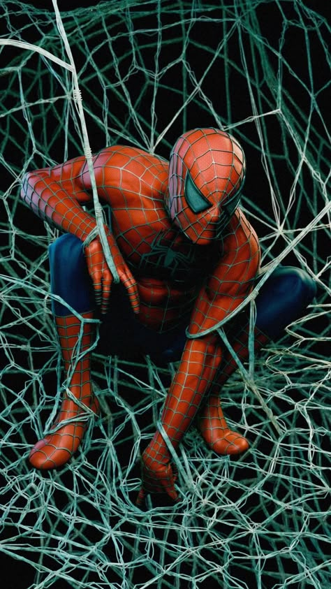 Spiderman Sinister 6, Spiderman Edge Of Time, Spider Man Artwork, Tobey Maguire Spiderman, Spiderman Sam Raimi, Spiderman Comic Covers, Raimi Spiderman, Spiderman 2002, Spider Man Trilogy