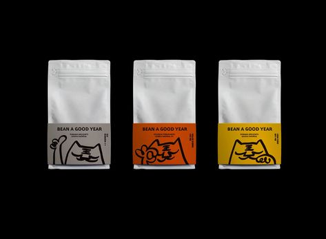 Bean So Good | CNY Coffee Collection Year of the Tiger | Dieline - Design, Branding & Packaging Inspiration 블로그 디자인, Pet Food Packaging, Coffee Shop Branding, Coffee Collection, Ayam Bakar, Chinese People, Graffiti Designs, Graphic Design Packaging, Year Of The Tiger