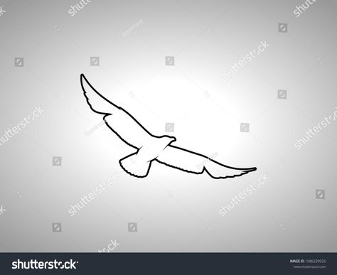 Seagull Silhouette, Fair Poster, Seagulls Flying, Architectural Logo, Amazing Tattoos, Minimalist Tattoo, Line Art Drawings, Art Drawings Simple, Rock Painting