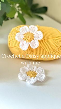 happyyarnloops 🧶 | Here is a tutorial showing how to crochet a simple Daisy applique. This is the applique i use for my Daisy bags. I have used acrylic yarn… | Instagram How To Crochet A Daisy, Daisy Applique Pattern, Crochet Daisy Pattern Free, Daisy Crochet Pattern, Crochet Belts, Crocheted Daisy, Crochet Vase, Daisy Ideas, Daisy Applique