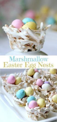 Easter Birds Nest, Decorative Desserts, Easter Egg Nest, Easter Foods, Kid Cakes, Grateful Prayer, Easy Easter Desserts, Easter Nests, Easter Dishes