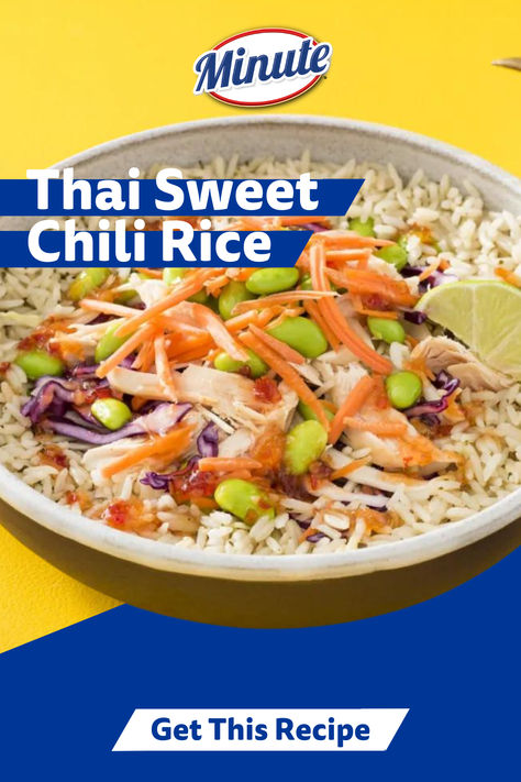 Add a burst of flavors to your meal with this Thai Sweet Chili Rice, featuring Minute Cilantro & Lime Jasmine Rice Cups. Chili Rice Recipe, Tandoori Sauce, Minute Rice Recipes, Chili Rice, Eating Fast, Easy Chinese Recipes, Rice Ingredients, Refreshing Salad, Vegetarian Chili