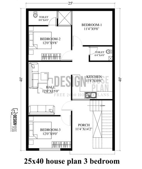 1000 Sq Ft House Plans 3 Bedroom Indian Style | 25x40 plans 1000sq Ft House Plans 3 Bedroom, 1000 Sq Ft House Plans Indian, 1000 Sq Ft House Plans 2 Bed, 25x40 House Plans 2bhk, 25 X 40 House Plans, 1000sqft House Floor Plans, 900 Sq Ft House Plans 3 Bedroom, 3 Bedroom With Office House Plans, Small House Floor Plans 3 Bedroom Layout