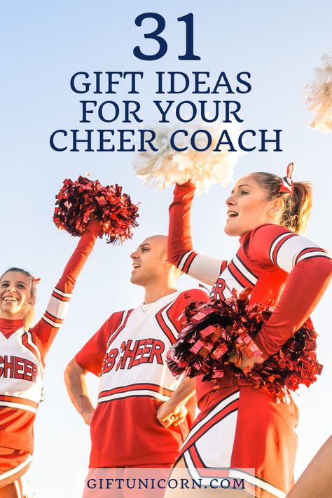 Finding the perfect cheer coach gift ideas can be a challenge. Should you get your coach something for their home? Should the gift be something they can wear? These are just a couple of the questions you’ll be faced with when selecting the best gift for your cheering coach. That’s why we’ve put together this list of cheerleading coach gift ideas for you. #cheerleading #cheercoach #cheerleaders #giftsforcoaches #sportsgifts Cheerleading Coach Gifts, Cheerleader Poses, Coach Christmas Gifts, Coach Gift Ideas, Cheer Dance Routines, Cheerleading Coach, Cheerleader Gifts, Youth Cheer, Cheer Coach Gifts