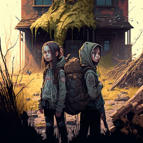 Anime Post Apocalyptic, Anime Zombie Apocalypse, Apocalypse Family, Apocalypse Drawing, Zombie Aesthetic, Zombies Apocalypse Art, Venom Girl, Anime Zombie, Zombie Kid