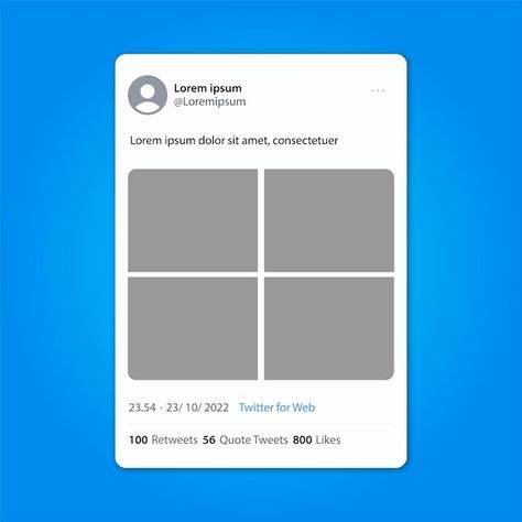 Vector twitter tweet post interface temp... | Premium Vector #Freepik #vector #facebook-frame #mockup-social #mockup-post #twitter Facebook Post Mockup, Tweet Post, Twitter Template, Facebook Frame, Resume Maker, About Twitter, Twitter Tweets, Free Business Card Mockup, Vector Background Pattern