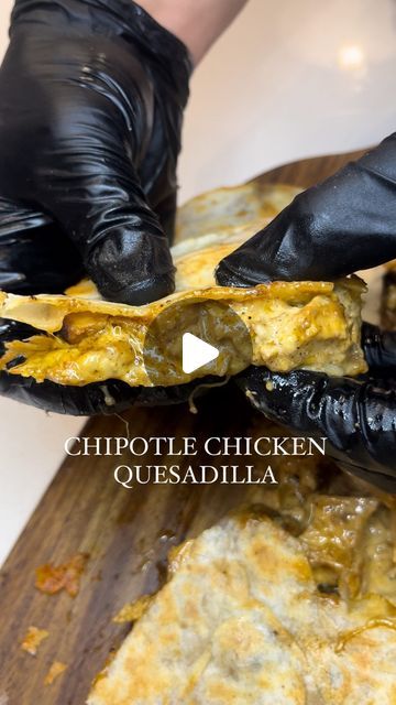 Alex Rios on Instagram: "Chipotle Chicken Quesadilla 🌶️ recipe ⬇️  4 quesadillas  2 lbs chicken breasts or thighs 2 tbsp chipotle in adobo sauce 3 garlic cloves 1 tsp cumin 1 tsp oregano 1/4 cup oil Juice of a lime 1 tsp salt 1/4 tsp black pepper  Blend all ingredients to create the marinade then pour over your chicken. Grill or cook chicken until it reaches 155 and rest for 5 min. Dice up your chicken.   1/2 cup mayo 1-2 tbsp of chipotle in adobo sauce Juice of 1 lime 1 tsp garlic powder  Use flour or gluten free tortillas & whatever cheese you like. Heat up tortilla with cheese on medium low until melted. Add chicken and sauce. Top off with more cheese. Place another tortilla or just fold it in half.   #chipotle #chickenquesadilla #quesadilla #cheeselover #easymeals" Tortilla With Cheese, Quesadilla Chicken, Quesadillas Recipes, Chicken And Sauce, Chipotle In Adobo, Quesadilla Sauce, Chicken Entree, Chipotle In Adobo Sauce, Chicken Grill