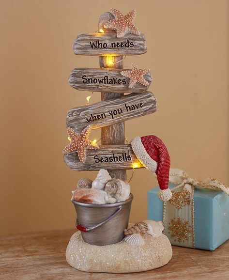 Amazon.com: Lighted Christmas Tree with Beach Theme - Seas and Greetings: Home & Kitchen Seas And Greetings, Beach Christmas Decorations, Coastal Christmas Decor, Christmas Tree Decorating Themes, Coastal Holiday, Beachy Christmas, Nautical Christmas, Tropical Christmas, Beach Christmas