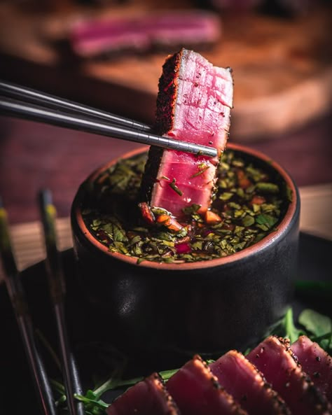 Ahi Tuna Steak Recipe, Ahi Tuna Recipe, Seared Ahi Tuna, Ahi Tuna Steak, Ponzu Sauce, Spicy Dipping Sauce, Seared Ahi, Seared Tuna, Dipping Sauces Recipes