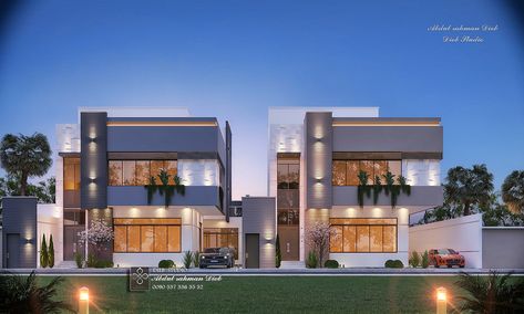 Modern Twin Villa Twin Villa Design Modern, Architecture Landscape, Luxury Villas, Villa Design, Autodesk 3ds Max, Luxury Villa, Architecture Model, Architecture Drawing, 3ds Max