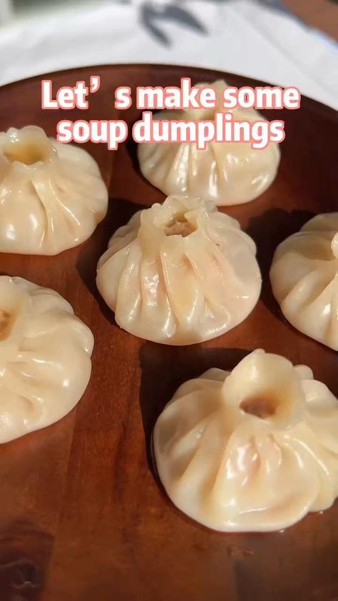 Xiao Long Bao Recipe, Bao Recipe, Xiao Long Bao, Soup Dumplings, Tasty Recipes Videos, Easy Baking Recipes Desserts, Sweet Snacks Recipes, Food Drinks Dessert, Delicious Snacks Recipes