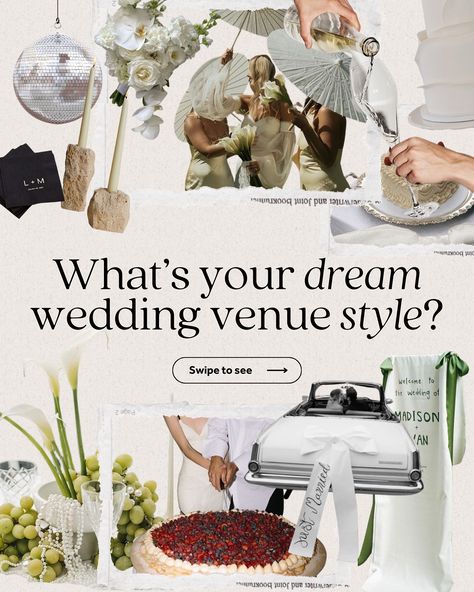 Pick your dream wedding venue style, 1, 2 or 3 🪩💌 No matter your event vibe or budget, we’re here to help you lock in the event of your dreams (completely free 🕺). Head to the link in our bio to get started. Venue Crew venue featured on last slide | Marnong Estate, Melbourne 🍷 Venue Marketing, Dream Wedding Venues, Just Married, Wedding Venue, Your Dream, Melbourne, Wedding Venues, Dream Wedding, Budgeting