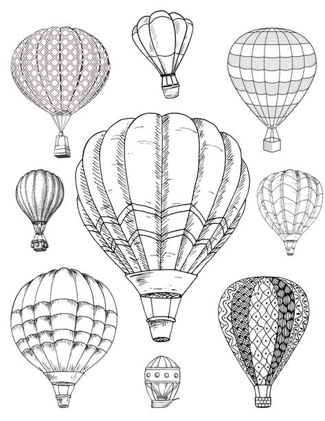 Hot air balloons are a beautiful sight to see, and they can also be a lot of fun to color. If you’re looking for a way to relax and de-stress, why not try coloring a hot air balloon? With fun shapes and lots of combinations to color, hot air balloon coloring pages are lots of fun and we have the perfect set of balloon inspired coloring sheets to get you inspired. Print these for your family. Hot Air Balloon Coloring Pages, Balloon Coloring Pages, Hot Air Balloon Tattoo, Air Balloon Tattoo, Hot Air Balloons Art, Balloon Tattoo, Chinese Background, Free Kids Coloring Pages, Art Activities For Toddlers