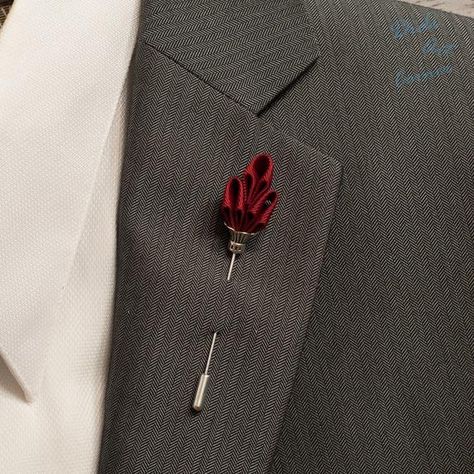 Burgundy Men's Lapel Stick Pin Royal Scepter Royal Scepter, Mens Accessories Vintage, Coat Pin, Men's Brooch, Suit Pin, Custom Cufflinks, Flower Lapel Pin, Lapel Flower, Lapel Pins Mens