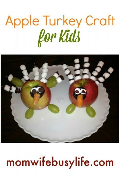 17 Fun Thanksgiving Crafts and Activities for Toddlers and Preschoolers Apple Turkey Craft, Apple Turkey Recipes, Thanksgiving Crafts And Activities, Turkey Craft For Kids, Turkey Apple, Apple Turkey, Fun Thanksgiving Crafts, Thanksgiving Turkey Craft, Acorn Crafts