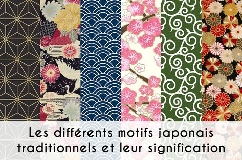 Les différents motifs japonais traditionnels et leur signification | Japanyyz Art Japonais, Beading, Textiles, Couture, Art, Croquis