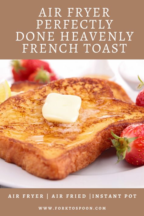 Stuffed French Toast Cream Cheese Air Fryer, How To Make French Toast In Air Fryer, Air Fry Toast, Crownful Air Fryer Recipes, Air Fryer French Toast Recipes, Air Fried French Toast, French Toast Recipe Air Fryer, Ninja Airfryer Recipes, Gourmia French Door Air Fryer Recipes