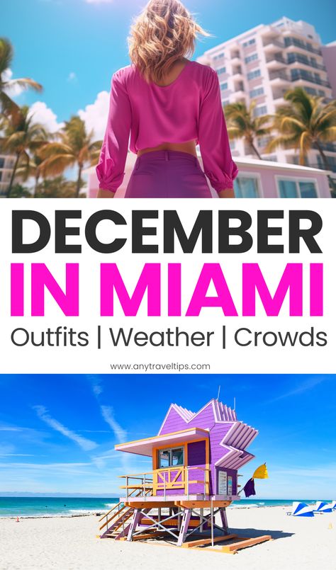 Essential tips for visiting Miami in December! What to wear (outfit and packing tips), weather insights, how to avoid the holiday/Christmas crowds and the best things to do! Miami January Outfit, Outfits For Miami In January, Miami Outfits January, What To Wear In Miami In January, Miami Winter Outfits 2023, Winter In Miami Outfits, Miami Outfits Winter, Miami Daytime Outfits, Weekend In Miami Outfits