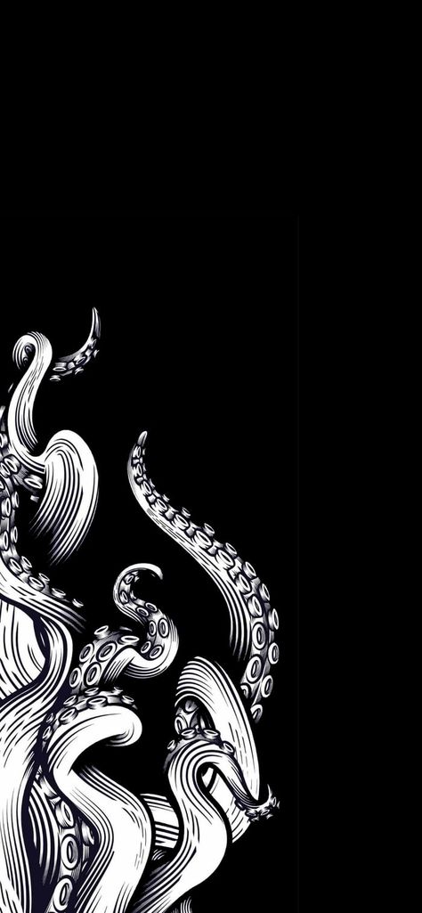 Kraken Art, Octopus Drawing, Whats Wallpaper, The Kraken, Octopus Art, Cool Wallpapers Art, Kraken, Screen Wallpaper, Dark Wallpaper