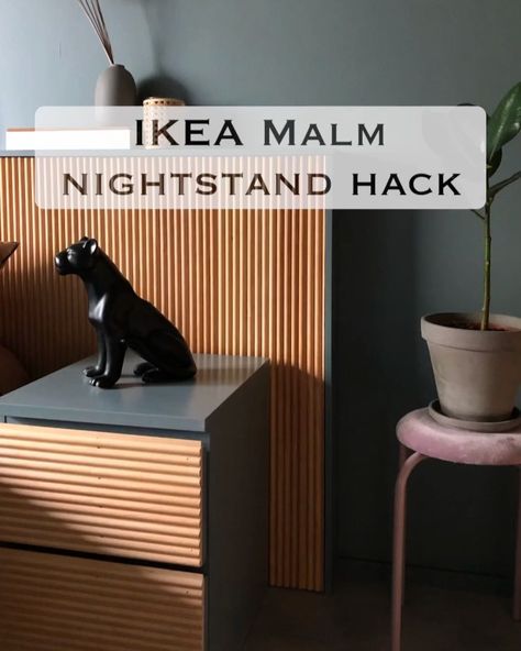 Malm Nightstand, Ikea Bedside, Ikea Malm Nightstand, Malm Hack, Ikea Hack Bedroom, Ikea Malm Bed, Ikea Nightstand, Malm Bed, Bed Makeover