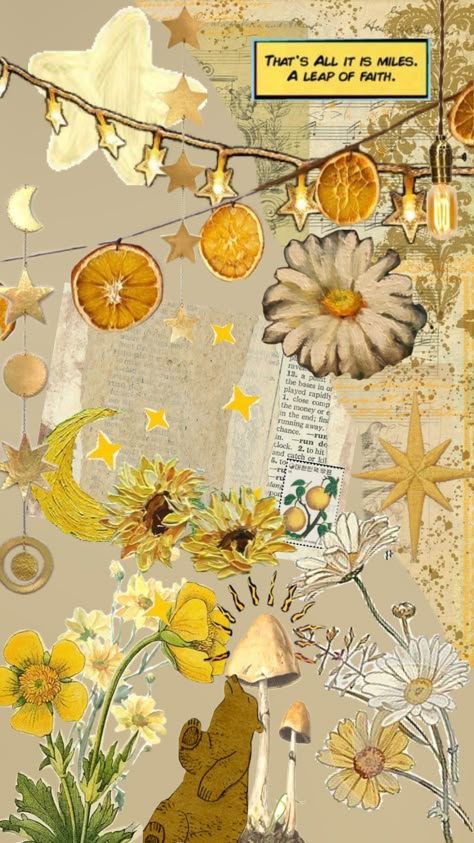 #yellowcollage #yellow #yellowaesthetic Honeycore Aesthetic, Yellow Collage, Collage Wallpaper, Scrapbook Background, Grunge Art, Ghibli Art, Vintage Collage, Yellow Aesthetic, Beautiful Backgrounds