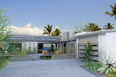 Build a House with These Mid Century Modern Floor Plans - Blog - Eplans.com Contemporary Exterior Design, Modern Contemporary House Plans, Contemporary Modern House, Build House, Modern Floor Plans, Contemporary Exterior, Home Design Floor Plans, Modern Style House Plans, Contemporary Style Homes