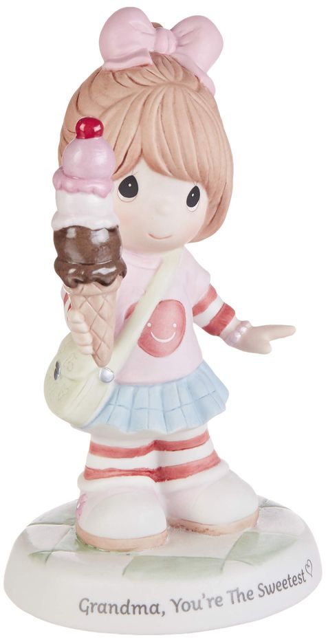 PRICES MAY VARY. Sweeter than even the most delicious, triple-scoop ice cream cone with a cherry on top, a grandma will always be her grandkids’ greatest fan Clearly expressing a granddaughter’s love, this figurine shows an adorably dressed young girl with chocolate, vanilla, and strawberry ice cream piled high to express how much she adores her grandma This figurine is perfect to give to any grandmother on Mother’s Day, her birthday, holidays, or any of her special occasions This figurine is me Vanilla And Strawberry Ice Cream, Girl With Ice Cream, Quince Gifts, Precious Moments Dolls, Grow In Grace, Timeless Brand, Precious Moments Figurines, Bisque Porcelain, Cute Stuffed Animals