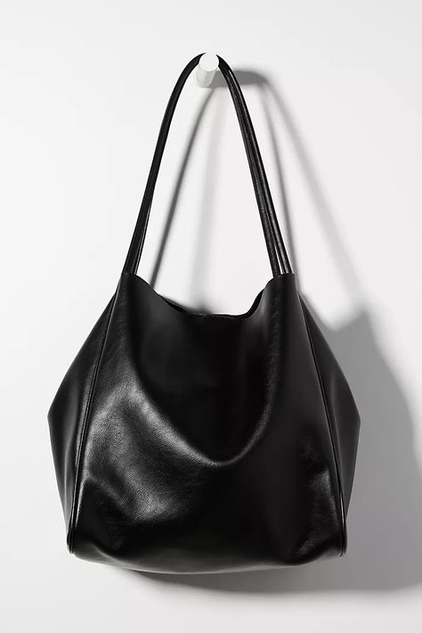 Purse Outfit, Anthropologie Bags, Vegan Tote Bag, Slouchy Tote, Unique Tote Bag, Hobo Tote Bag, Slouchy Bag, Black Leather Tote, Classic Bags