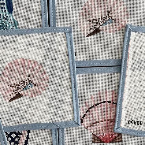 Greystone Needlepoint on Instagram: "Summer Friday’s at the beach! #shells #needlepoint #canvastokeepsake #wickeralwaysworks #summerlovin 📸 2+ 3: @jarolemons" Beach Needlepoint, Summer Friday, Beach Shells, Summer Fridays, July 28, Instagram Summer, At The Beach, Needlepoint, The Beach