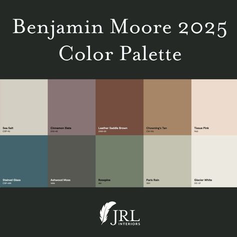 JRL Interiors — Benjamin Moore Color of the Year 2025 Cinnamon Slate Benjamin Moore Paint Colors 2025, Benjamin Moore Cinnamon Slate, Benjamin Moore Color Palette, Cinnamon Slate, Basement Master, Tile And Wallpaper, Colour Shade Card, Paint Colors Living Room, Paint Color Swatches