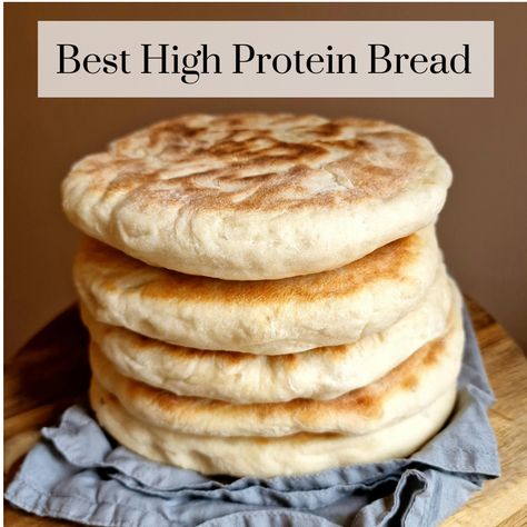 Best High Protein Bread According to a Dietitian High Protein Naan Bread, High Protein Bread Recipe, High Protein Flatbread, High Protein Bread, Protein Bread Recipe, Fiber Bread, Peasant Bread, Sprouted Grain Bread, Different Types Of Bread