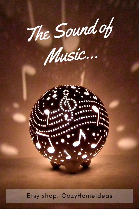 Do you remember #thesoundofmusic ? #ceramic #lantern with notes. Perfect #gift for #music #lover Wedding Gift Candle, Sounds Of Music, Music Candle, Handmade Candle Holder, Coconut Shell Crafts, Handmade Candle Holders, Ceramic Lantern, Led Wall Art, Music Room Decor