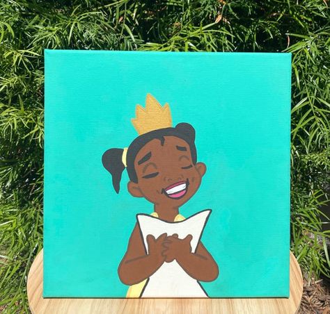 Disney Paintings Aesthetic, Painting Ideas On Canvas Boondocks, The Boondocks Canvas Painting, Tiana Canvas Painting, Penny Proud Painting Canvas, Hood Painting Ideas, Penny Proud Painting, Cartoon Character Paintings On Canvas, Black Cartoon Paintings