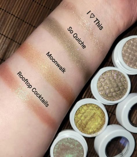 Colourpop Super Shock Eyeshadows Swatch, Super Shock Shadow, Colourpop Super Shock, Super Shock, Pink Sparkle, Least Favorite, Cream Eyeshadow, Cream Roses, Silver Lake