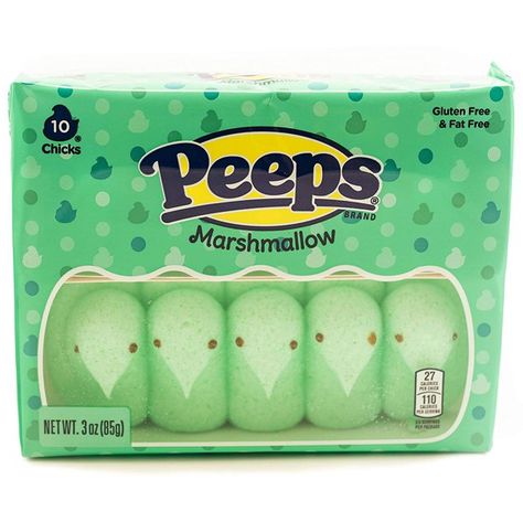 All City Candy Peeps Green Marshmallow Chicks 10 Pack Easter Just Born Inc For fresh candy and great service Peep Marshmallow, Gummy Sushi, Peeps Flavors, Crazy Bread, Peeps Marshmallow, Peeps Candy, Brand Food, Paper Squishy, Light Sauce