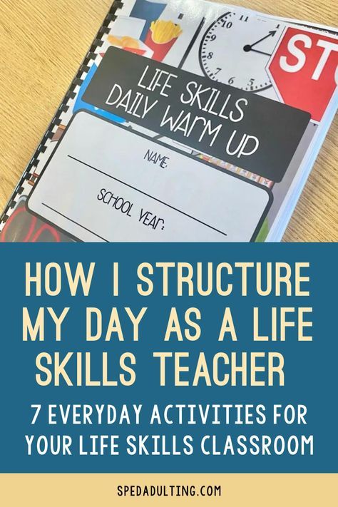 Functional Academics Classroom, Life Skills Morning Work, Life Skills Math Activities, Non Verbal Students Activities, Teaching Life Skills To Middle School, Special Education Science Activities, Life Skills Classroom Set Up High School, Middle School Life Skills Activities, Kindergarten Life Skills