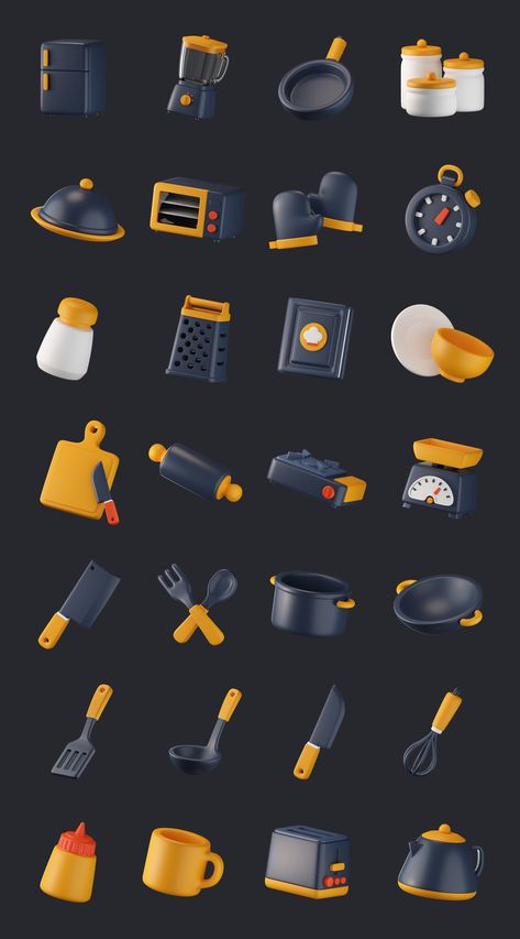 3D icon Geometric Shapes Drawing, Kitchen Icon, Mobile App Icon, Time Icon, Canvas Learning, Doodle Icon, Isometric Art, Blender Tutorial, 3d Product