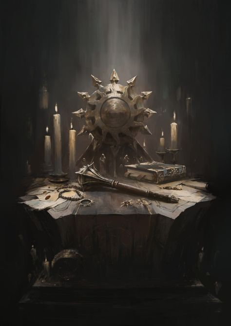 ArtStation - Altar of Lathander, Evgeny Haspar Fantasy Story, Fantasy Artist, Environment Concept Art, Art Tools, Fantasy Landscape, Fantasy World, Dark Fantasy, Go On, Artifacts