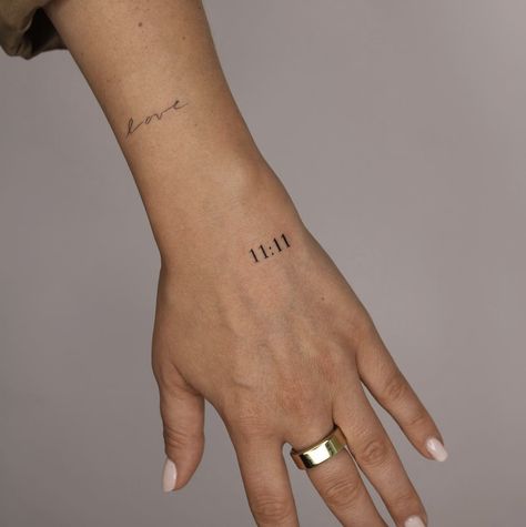 Time Heals Tattoo, Almost Healed, 11 11 Tattoo, Small Words Tattoo, Tiny Finger Tattoos, Hand And Finger Tattoos, Delicate Tattoo, Initial Tattoo, Small Hand Tattoos