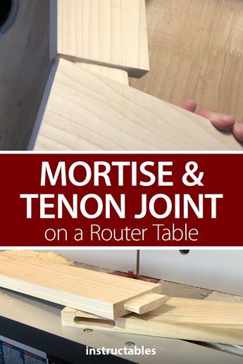 Make a mortise and tenon joint on a router table. #Instructables #workshop #woodshop #woodworking #carpentry #joinery #furniture Woodworking Jig Plans, Woodworking Jigsaw, Woodworking Tools For Beginners, Router Projects, Woodworking Jig, Wood Joints, Woodworking Joints, Router Woodworking, Woodworking Hand Tools