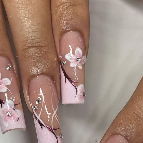 Paznokcie Hello Kitty, Story Post, Valentine Nails, Girly Acrylic Nails, Classy Acrylic Nails, Soft Nails, Bling Acrylic Nails, Pink Acrylic Nails, Manicure Y Pedicure